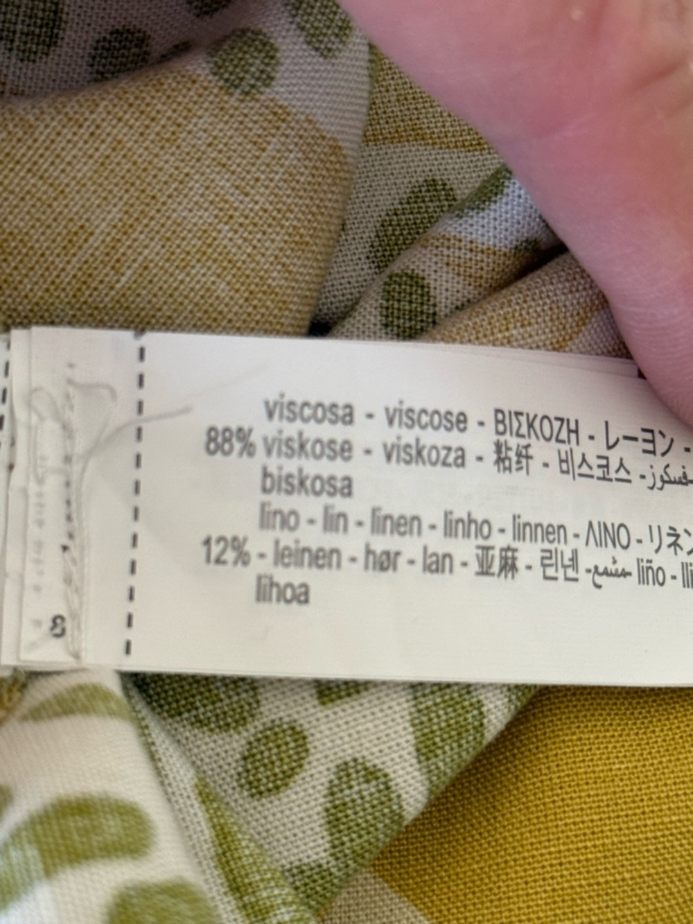 NWT Zara Green /Yellow Linen Blend Leaf Print Backless Halter Midi Dress Size XL - Picture 12 of 14